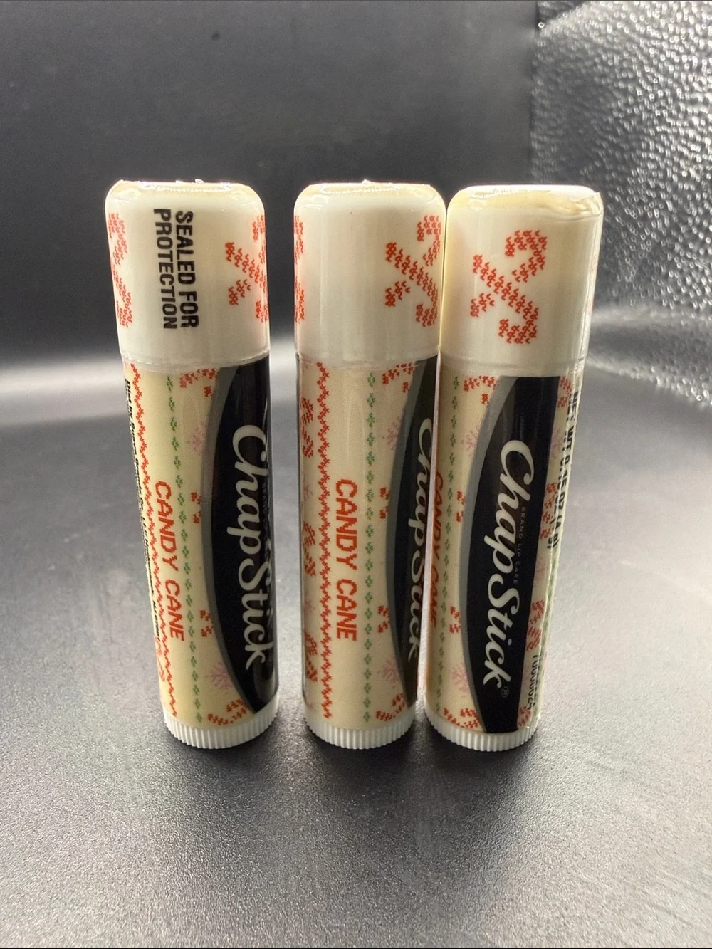 Chapstick -candy cane lip balm - lot of 3-